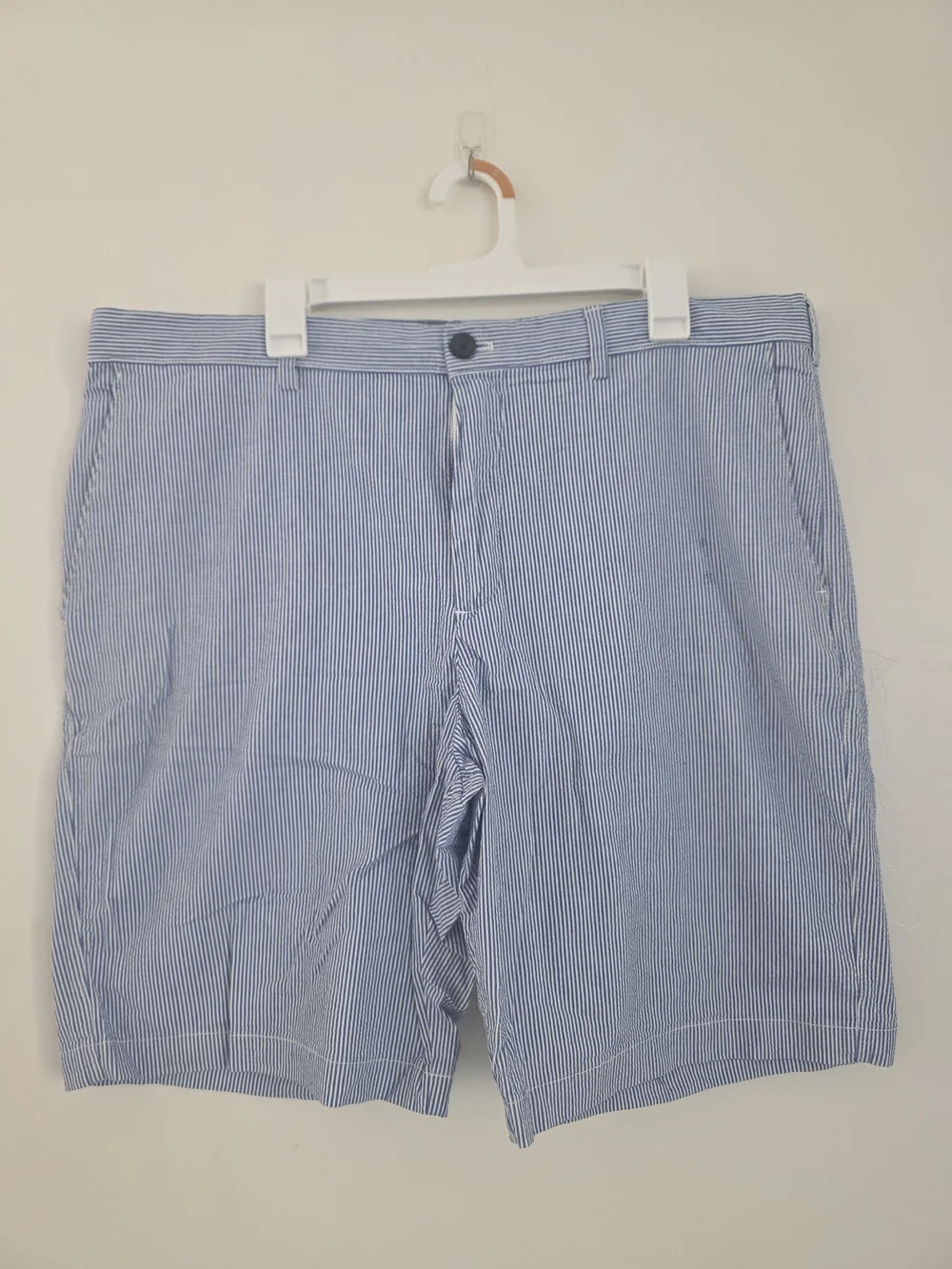 Banana Republic Men's Blue Pinstripe Cotton Shorts / Size 38 / 9